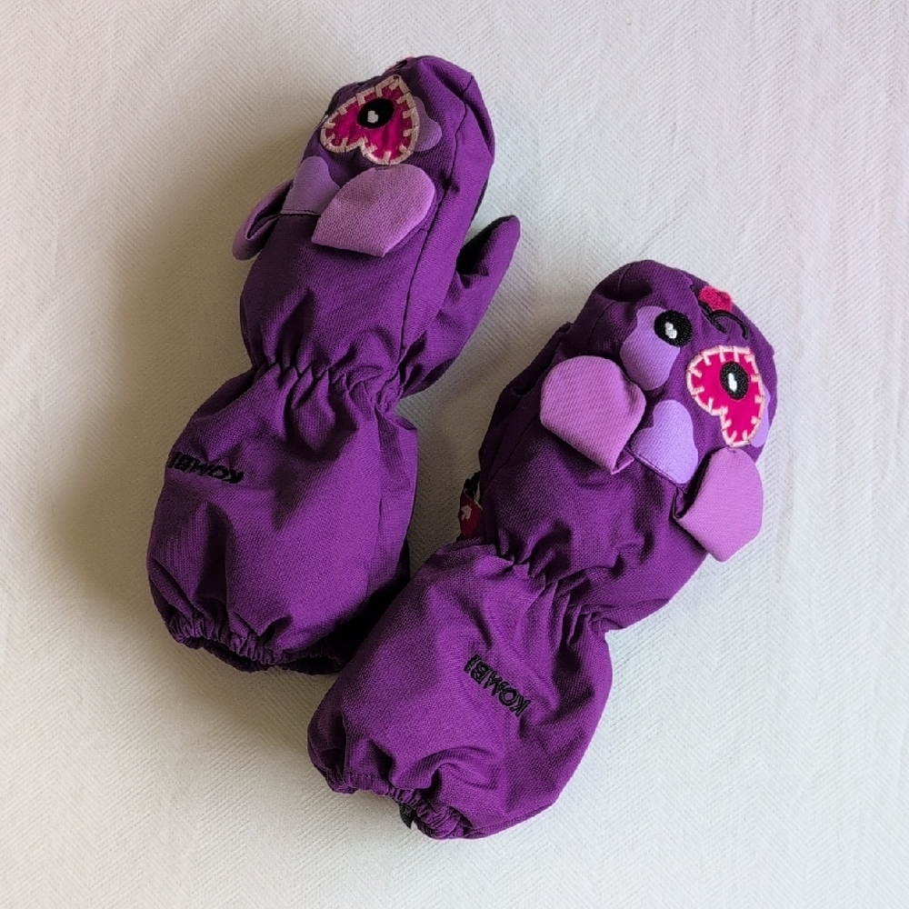 kombi animal family waterguard kids snow winter mittens size large 5-6 YRS girls